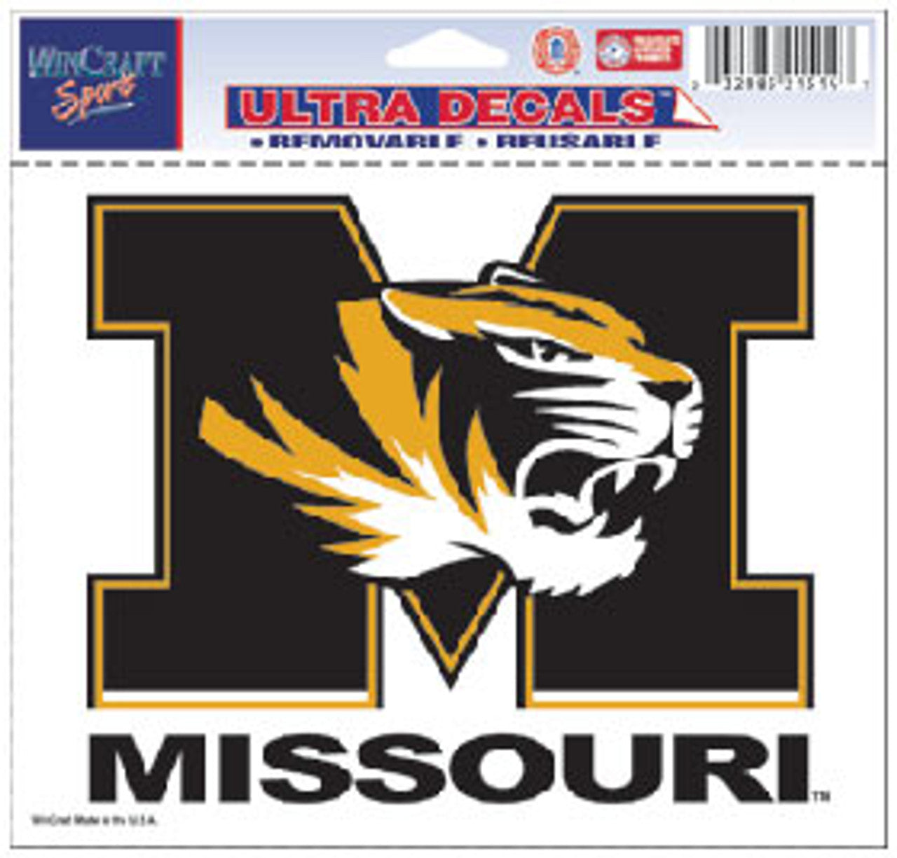 Missouri Tigers Decal 5x6 Multi Use Color - Sports Collectibles, Sports Memorabilia, Sports Fan Shop, Sports Gifts