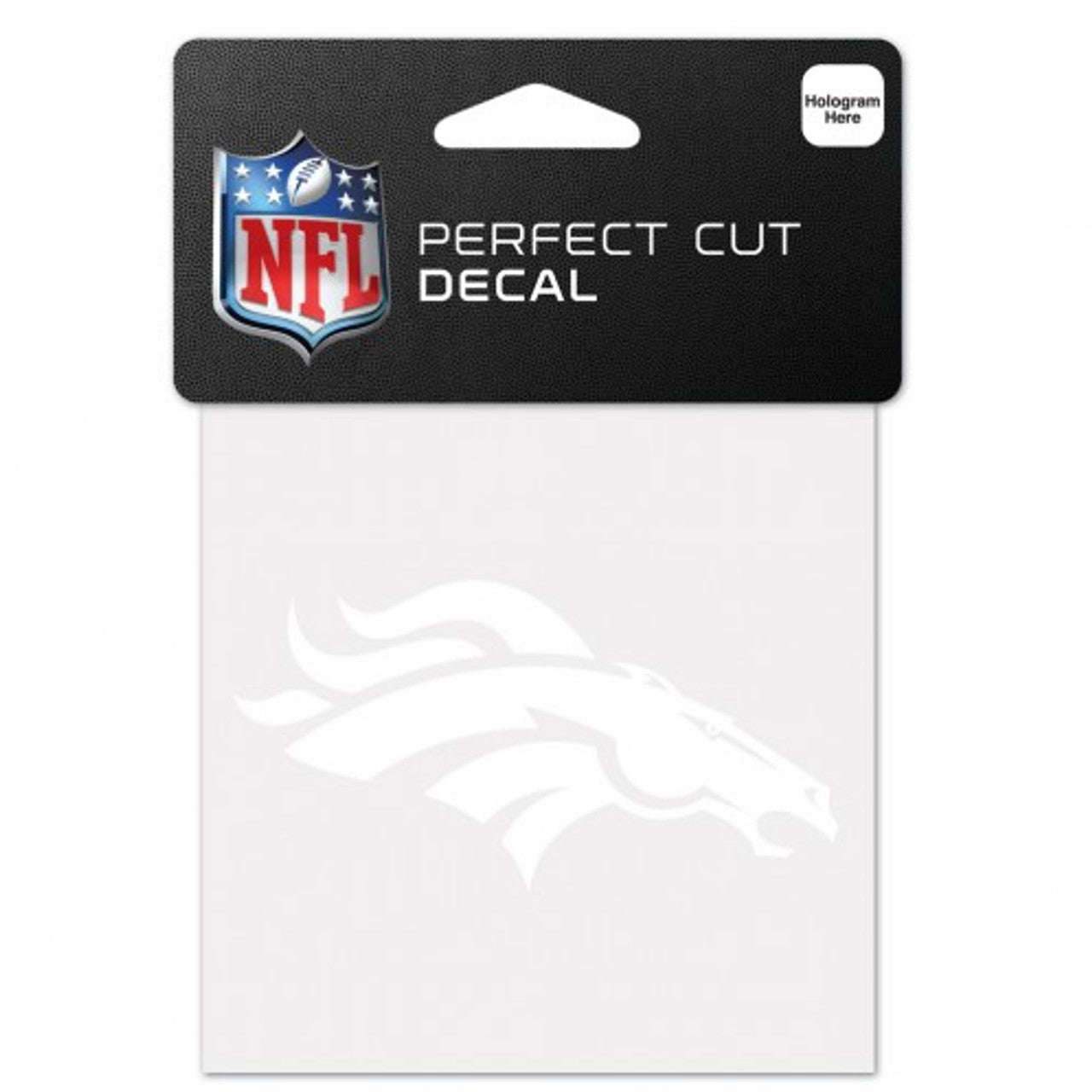 Denver Broncos Decal 4x4 Perfect Cut White - Special Order - Sports Collectibles, Sports Memorabilia, Sports Fan Shop, Sports Gifts