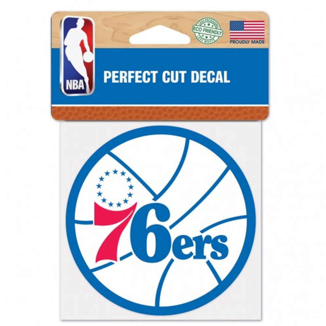 Philadelphia 76ers Decal 4x4 Perfect Cut Color - Sports Collectibles, Sports Memorabilia, Sports Fan Shop, Sports Gifts