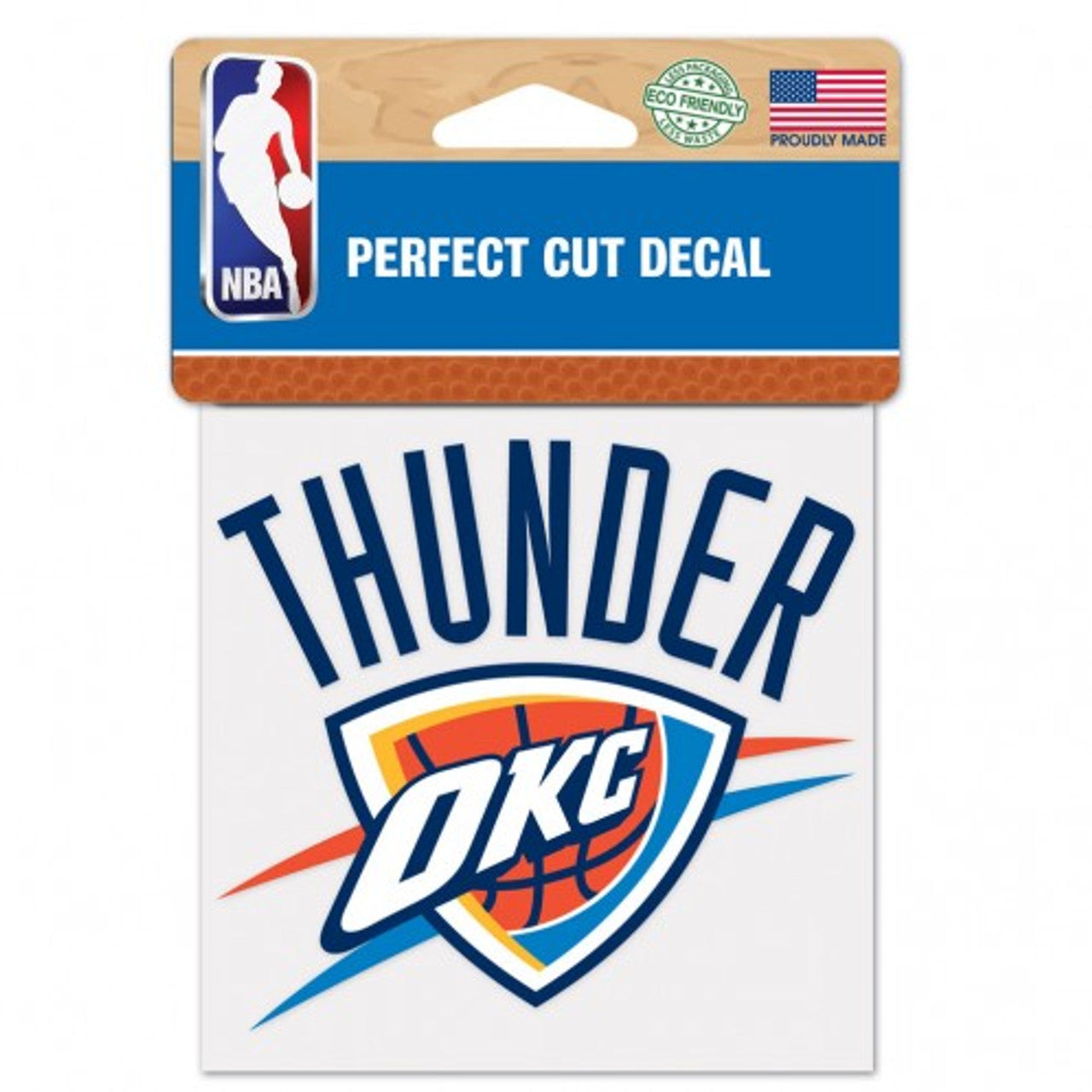 Oklahoma City Thunder Decal 4x4 Perfect Cut Color - Sports Collectibles, Sports Memorabilia, Sports Fan Shop, Sports Gifts