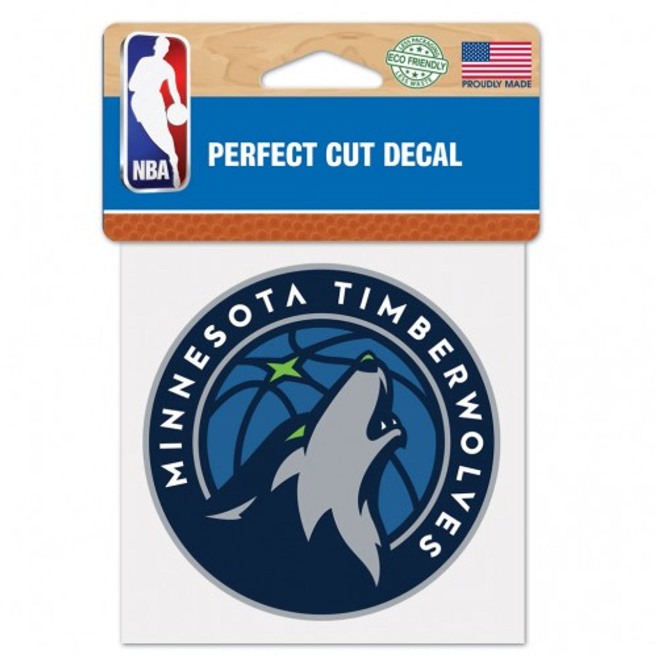 Minnesota Timberwolves Decal 4x4 Perfect Cut Color - Sports Collectibles, Sports Memorabilia, Sports Fan Shop, Sports Gifts