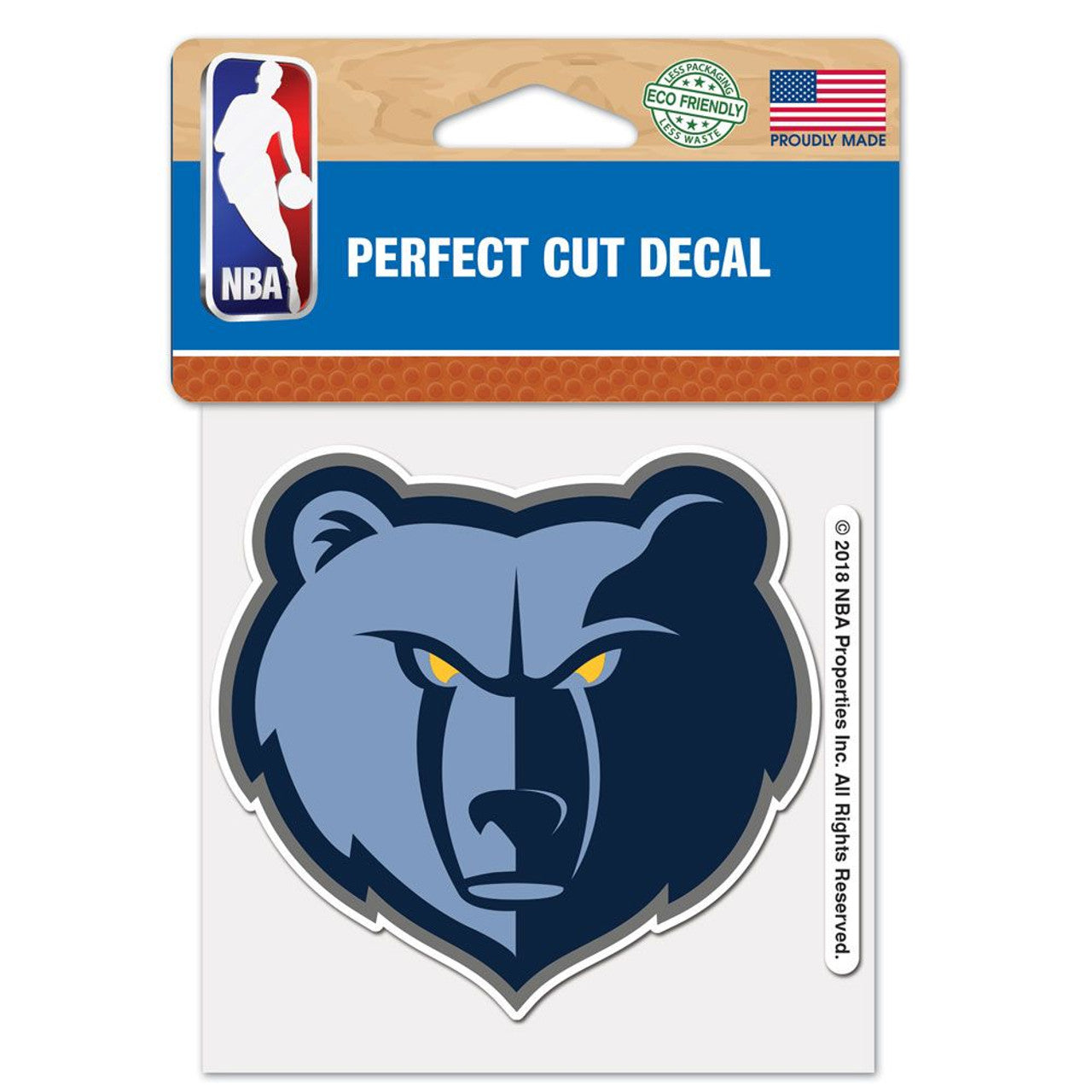Memphis Grizzlies Decal 4x4 Perfect Cut Color - Sports Collectibles, Sports Memorabilia, Sports Fan Shop, Sports Gifts