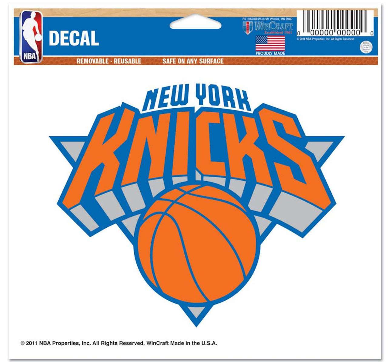 New York Knicks Decal 5x6 Ultra - Sports Collectibles, Sports Memorabilia, Sports Fan Shop, Sports Gifts