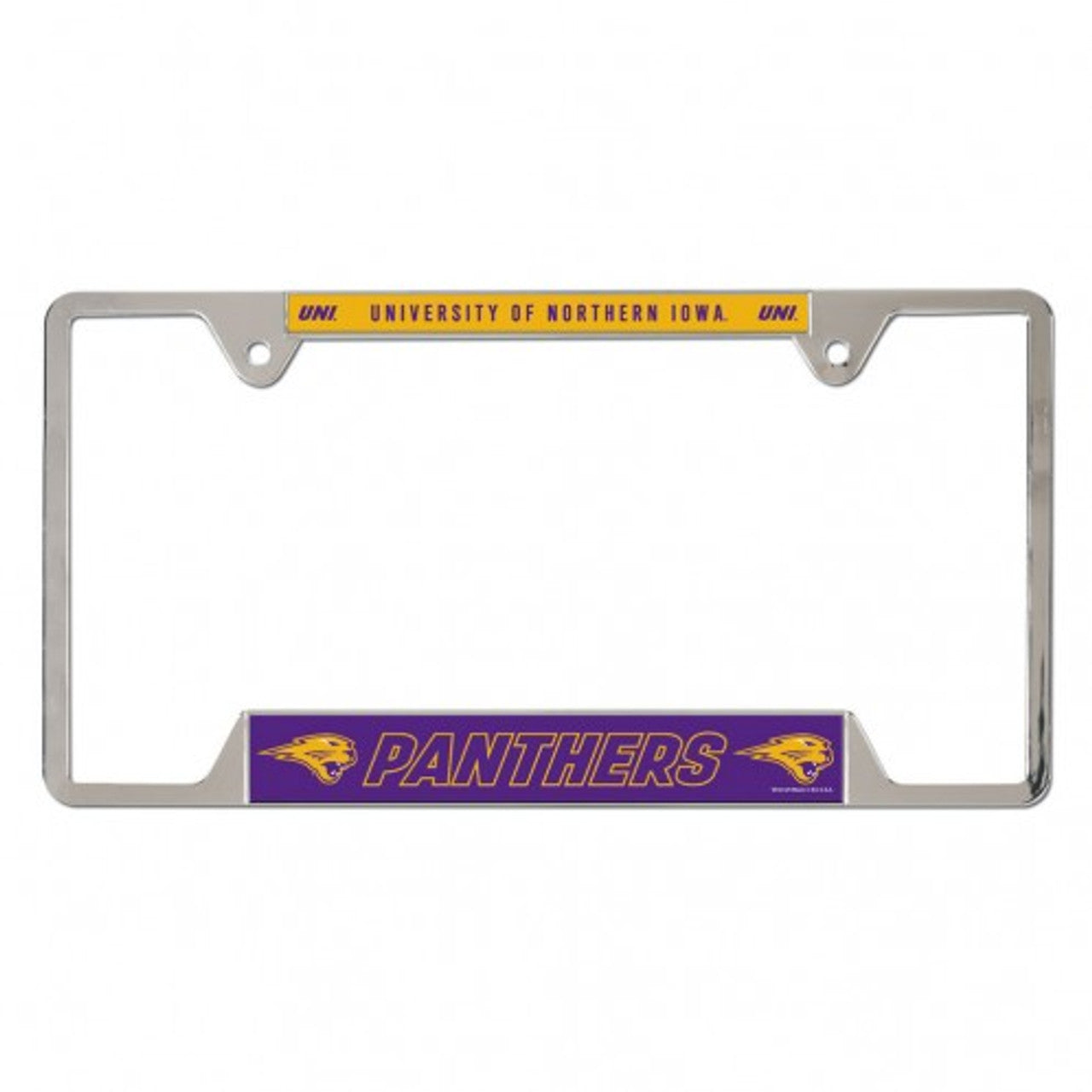 Northern Iowa Panthers Metal License Plate Frame - Sports Collectibles, Sports Memorabilia, Sports Fan Shop, Sports Gifts