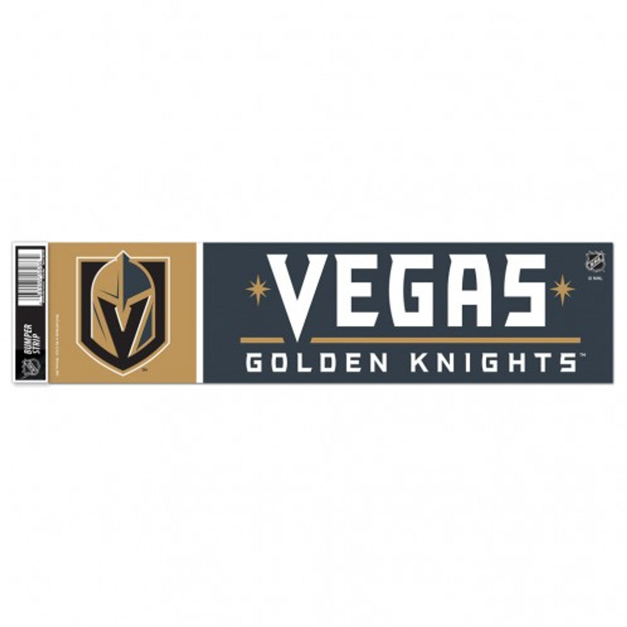 Vegas Golden Knights Decal 3x12 Bumper Strip Style - Sports Collectibles, Sports Memorabilia, Sports Fan Shop, Sports Gifts