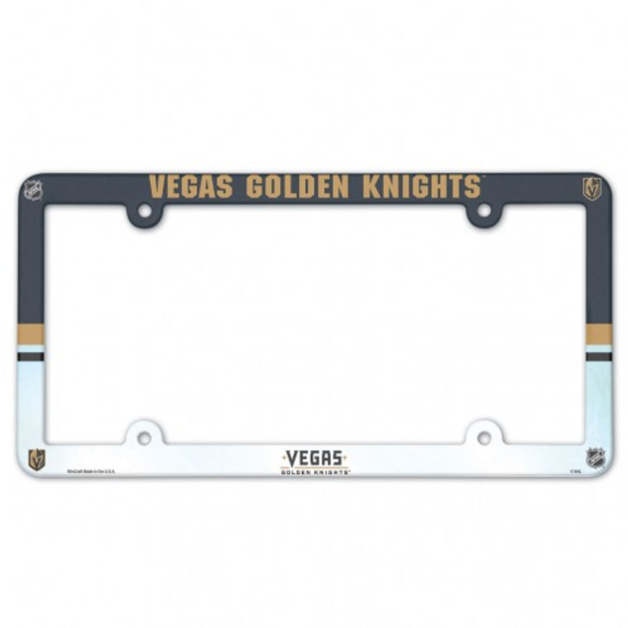 Vegas Golden Knights License Plate Frame Full Color Style - Special Order - Sports Collectibles, Sports Memorabilia, Sports Fan Shop, Sports Gifts