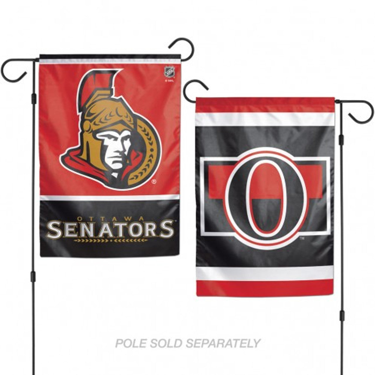 Ottawa Senators Flag 12x18 Garden Style 2 Sided - Special Order - Sports Collectibles, Sports Memorabilia, Sports Fan Shop, Sports Gifts