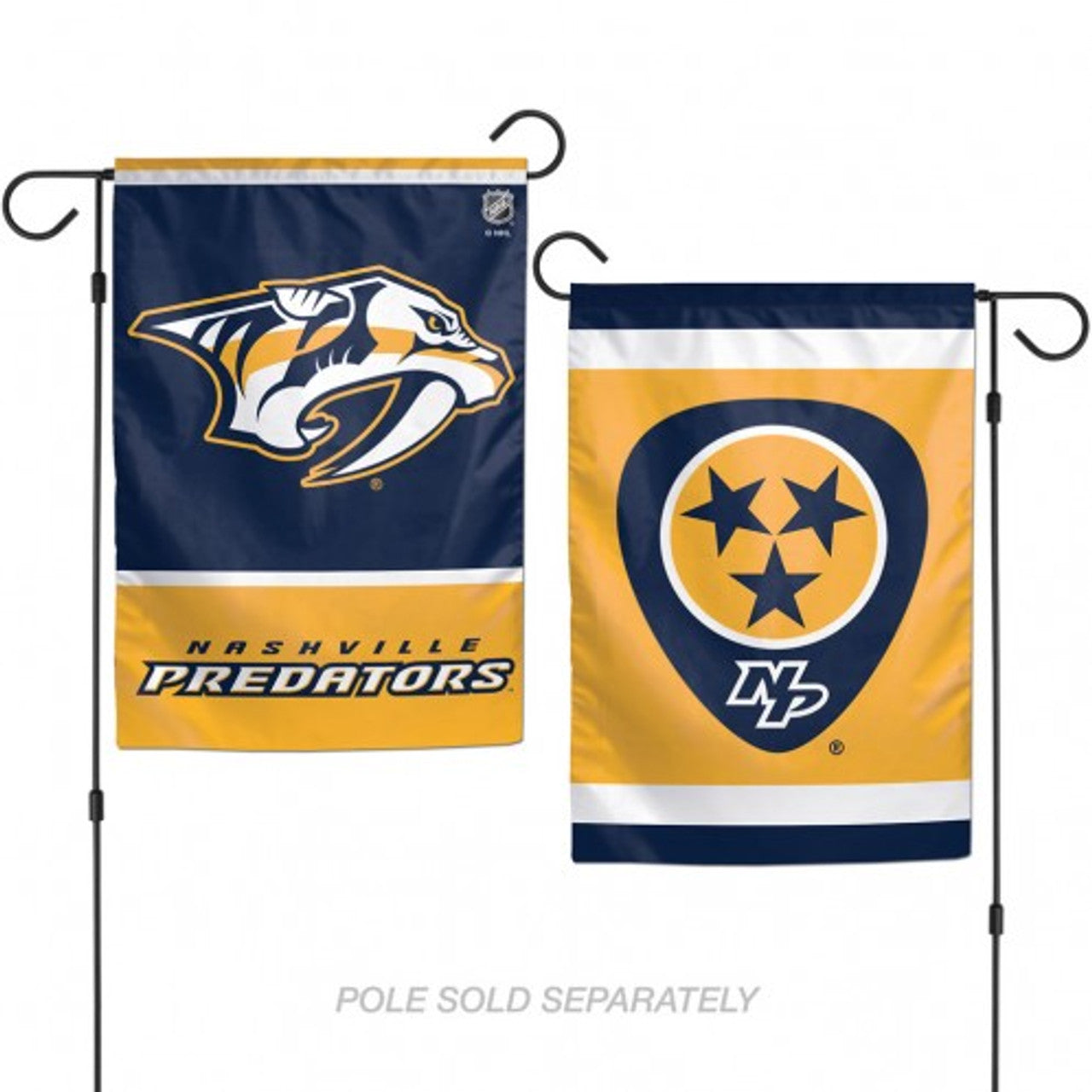 Nashville Predators Flag 12x18 Garden Style 2 Sided - Sports Collectibles, Sports Memorabilia, Sports Fan Shop, Sports Gifts