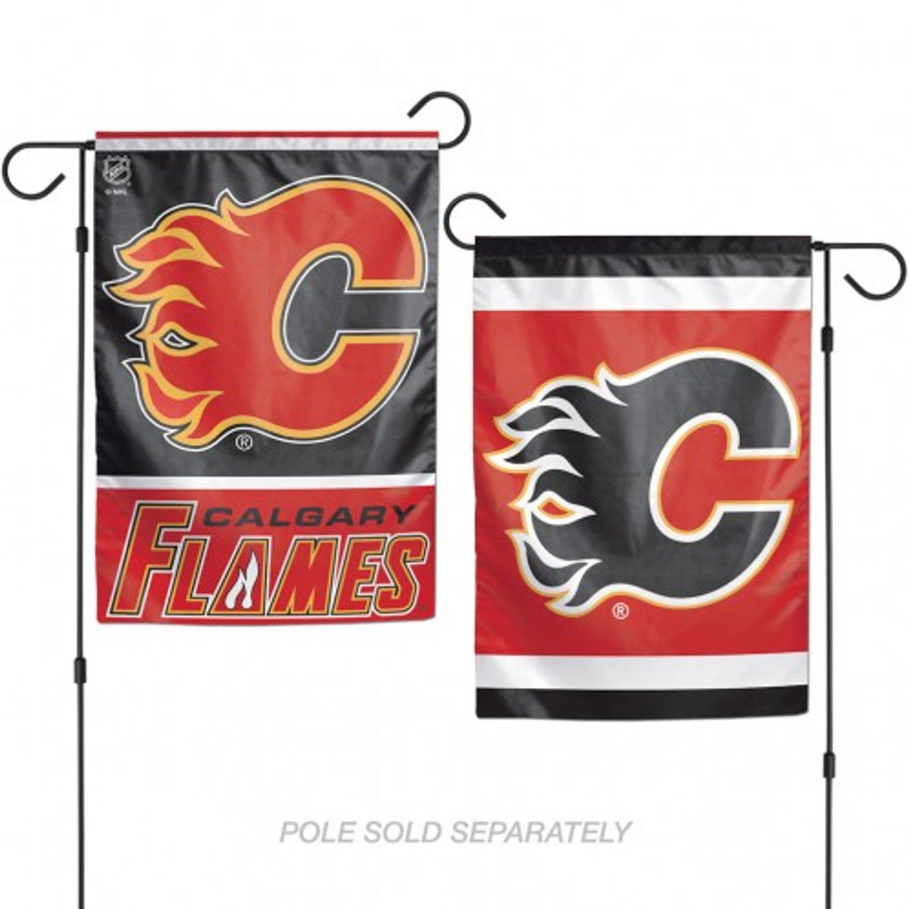 Calgary Flames Flag 12x18 Garden Style 2 Sided - Special Order - Sports Collectibles, Sports Memorabilia, Sports Fan Shop, Sports Gifts