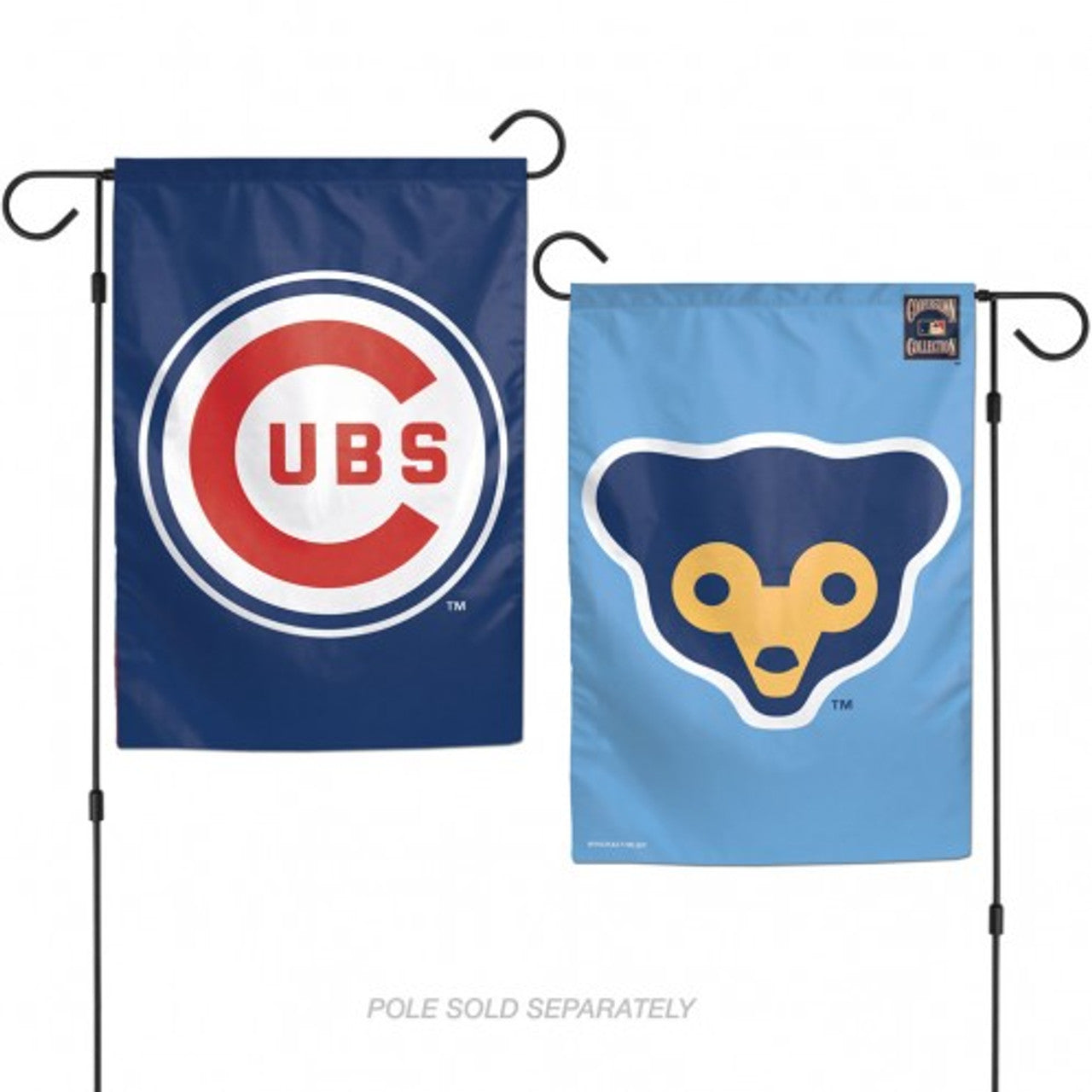 Chicago Cubs Flag 12x18 Garden Style Cooperstown Design - Sports Collectibles, Sports Memorabilia, Sports Fan Shop, Sports Gifts