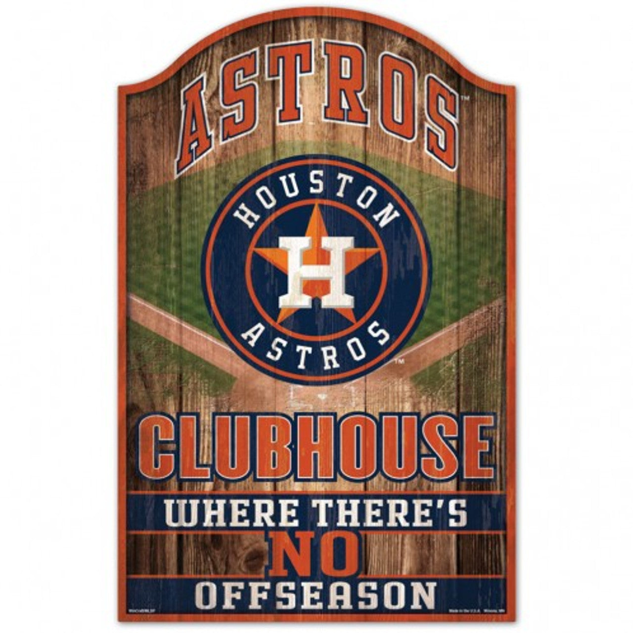 Houston Astros Sign 11x17 Wood Fan Cave Design - Special Order - Sports Collectibles, Sports Memorabilia, Sports Fan Shop, Sports Gifts
