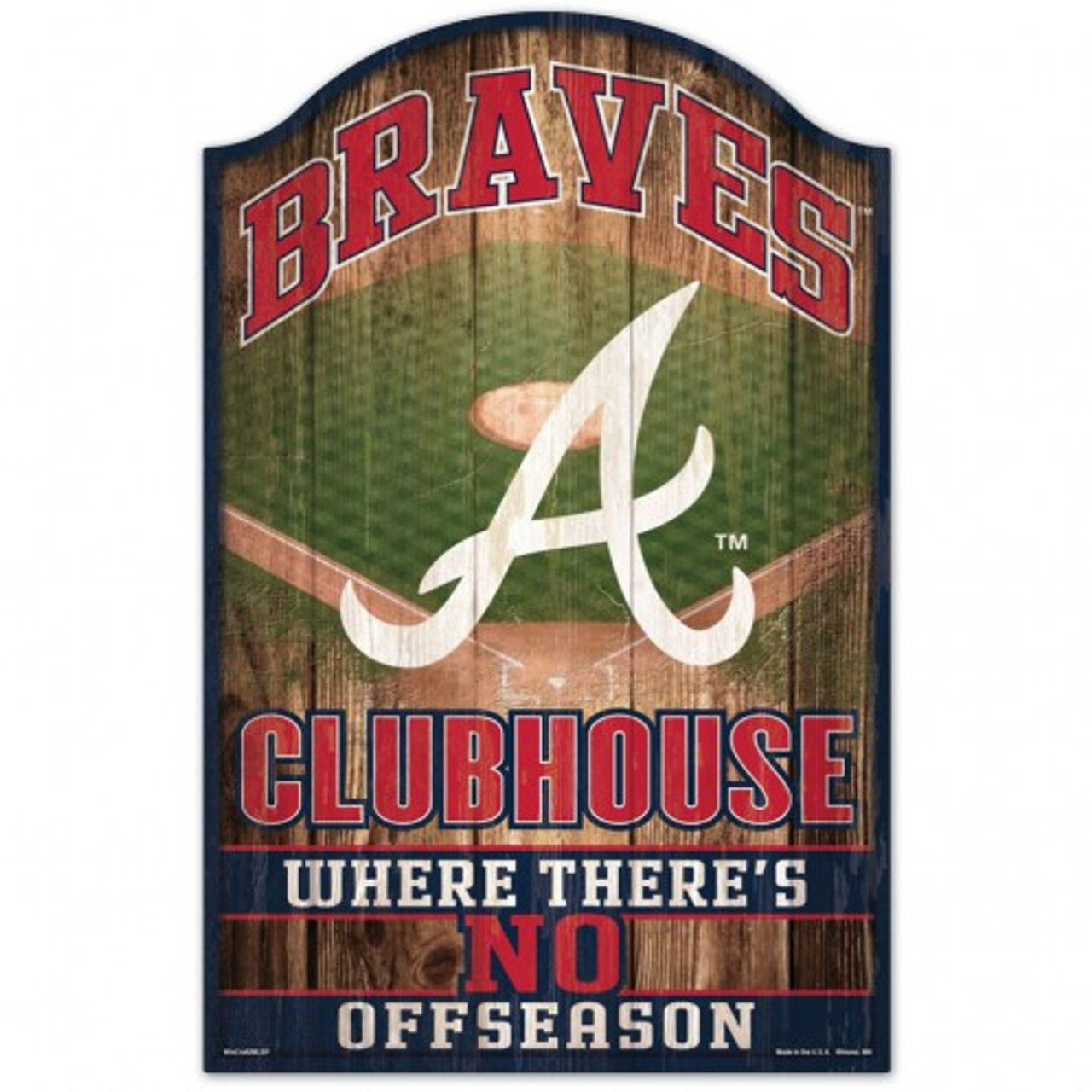 Atlanta Braves Sign 11x17 Wood Fan Cave Design - Special Order - Sports Collectibles, Sports Memorabilia, Sports Fan Shop, Sports Gifts