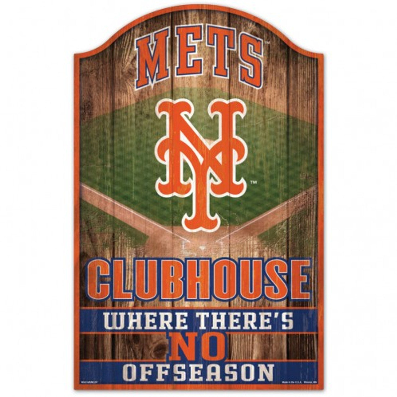 New York Mets Sign 11x17 Wood Fan Cave Design - Sports Collectibles, Sports Memorabilia, Sports Fan Shop, Sports Gifts
