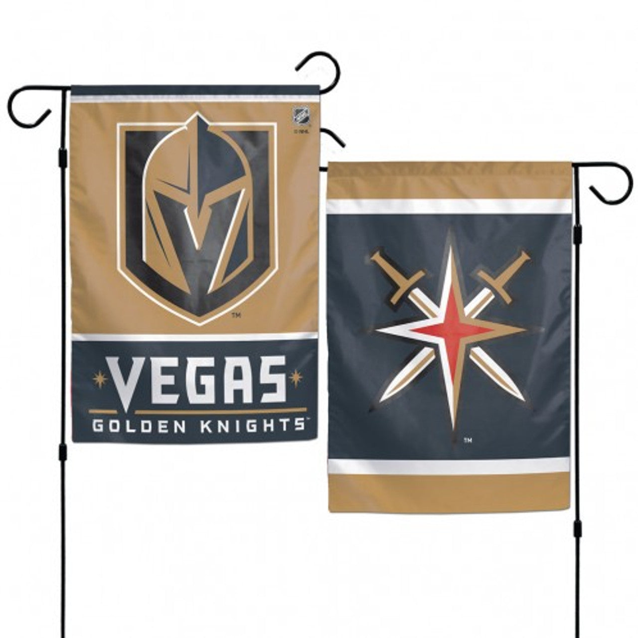 Vegas Golden Knights Flag 12x18 Garden Style 2 Sided - Sports Collectibles, Sports Memorabilia, Sports Fan Shop, Sports Gifts
