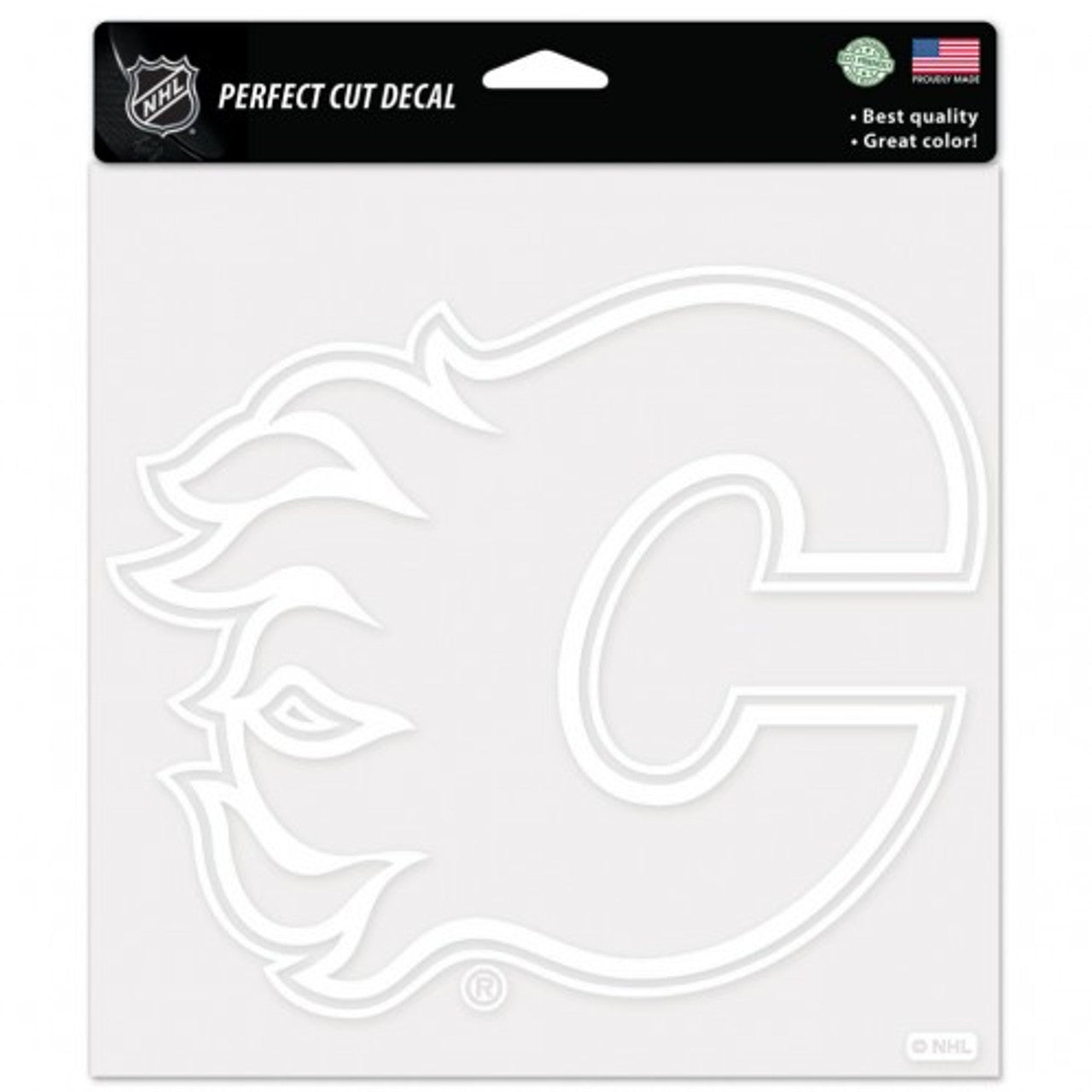 Calgary Flames Decal 8x8 Perfect Cut White - Sports Collectibles, Sports Memorabilia, Sports Fan Shop, Sports Gifts