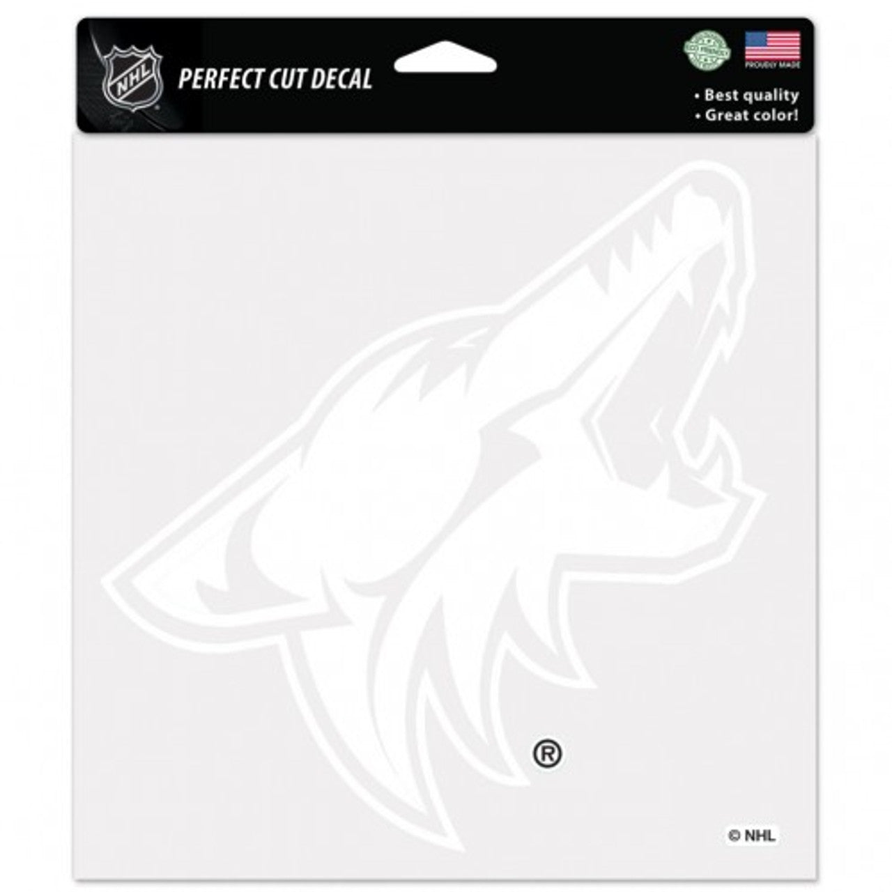 Arizona Coyotes Decal 8x8 Perfect Cut White - Special Order - Sports Collectibles, Sports Memorabilia, Sports Fan Shop, Sports Gifts