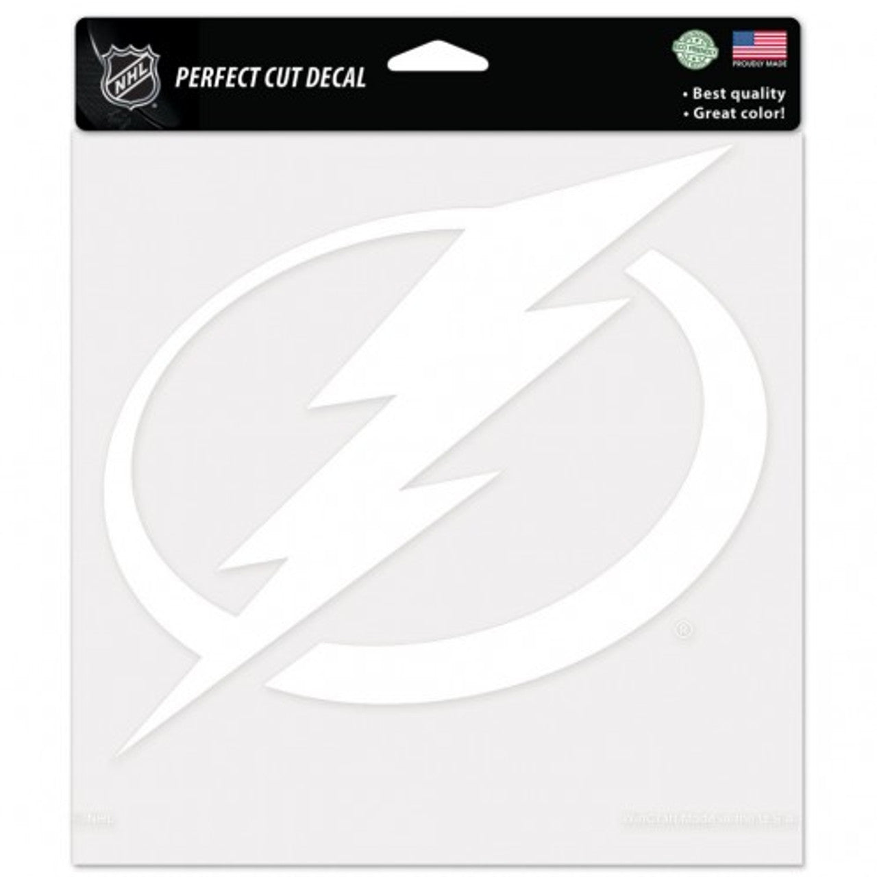 Tampa Bay Lightning Decal 8x8 Perfect Cut White - Sports Collectibles, Sports Memorabilia, Sports Fan Shop, Sports Gifts