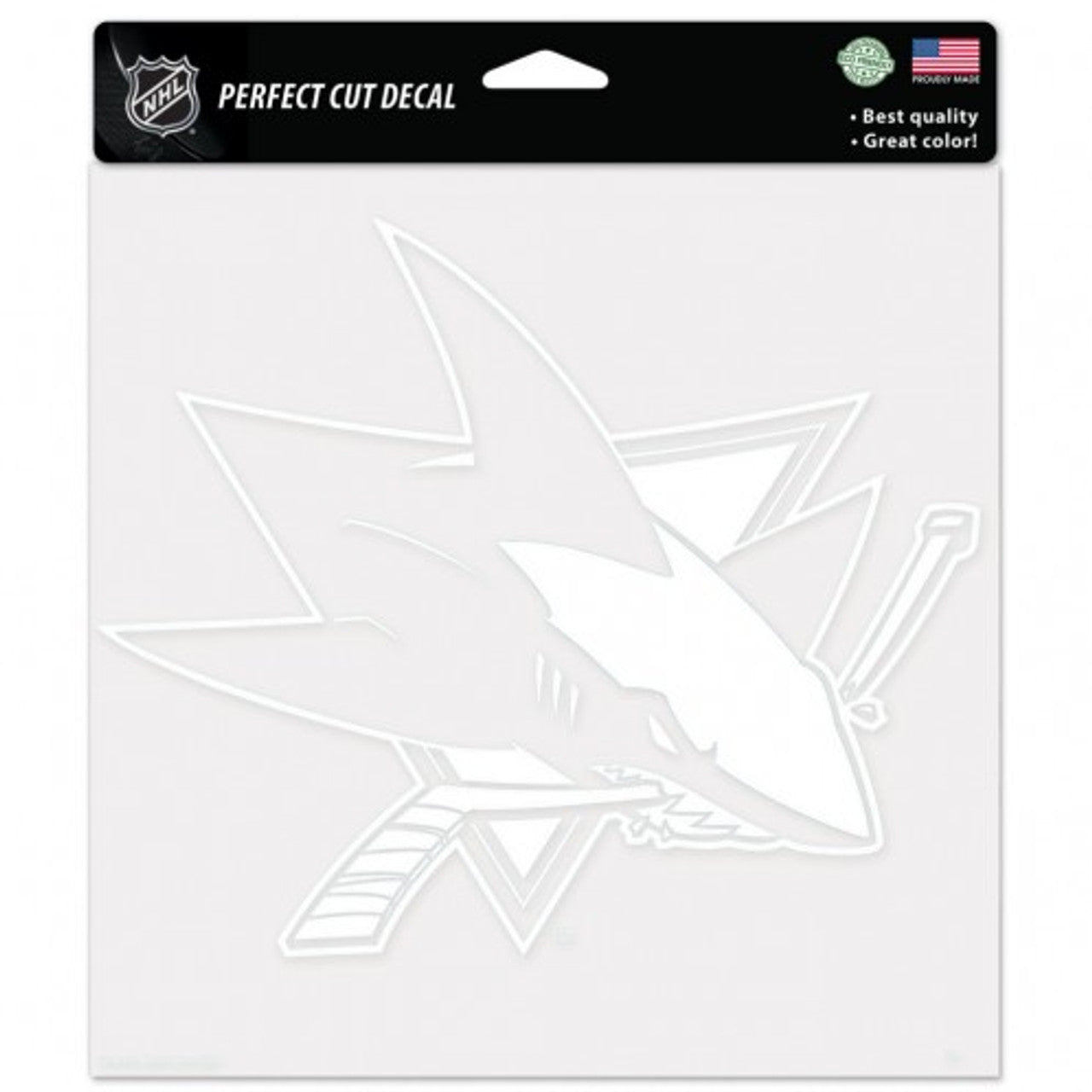 San Jose Sharks Decal 8x8 Die Cut White - Sports Collectibles, Sports Memorabilia, Sports Fan Shop, Sports Gifts