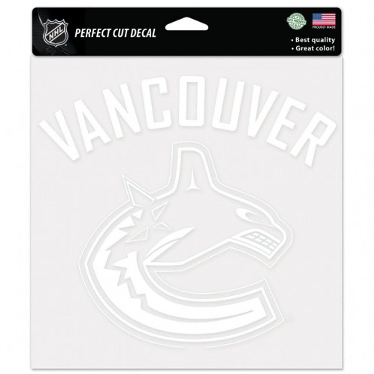 Vancouver Canucks Decal 8x8 Perfect Cut White - Sports Collectibles, Sports Memorabilia, Sports Fan Shop, Sports Gifts
