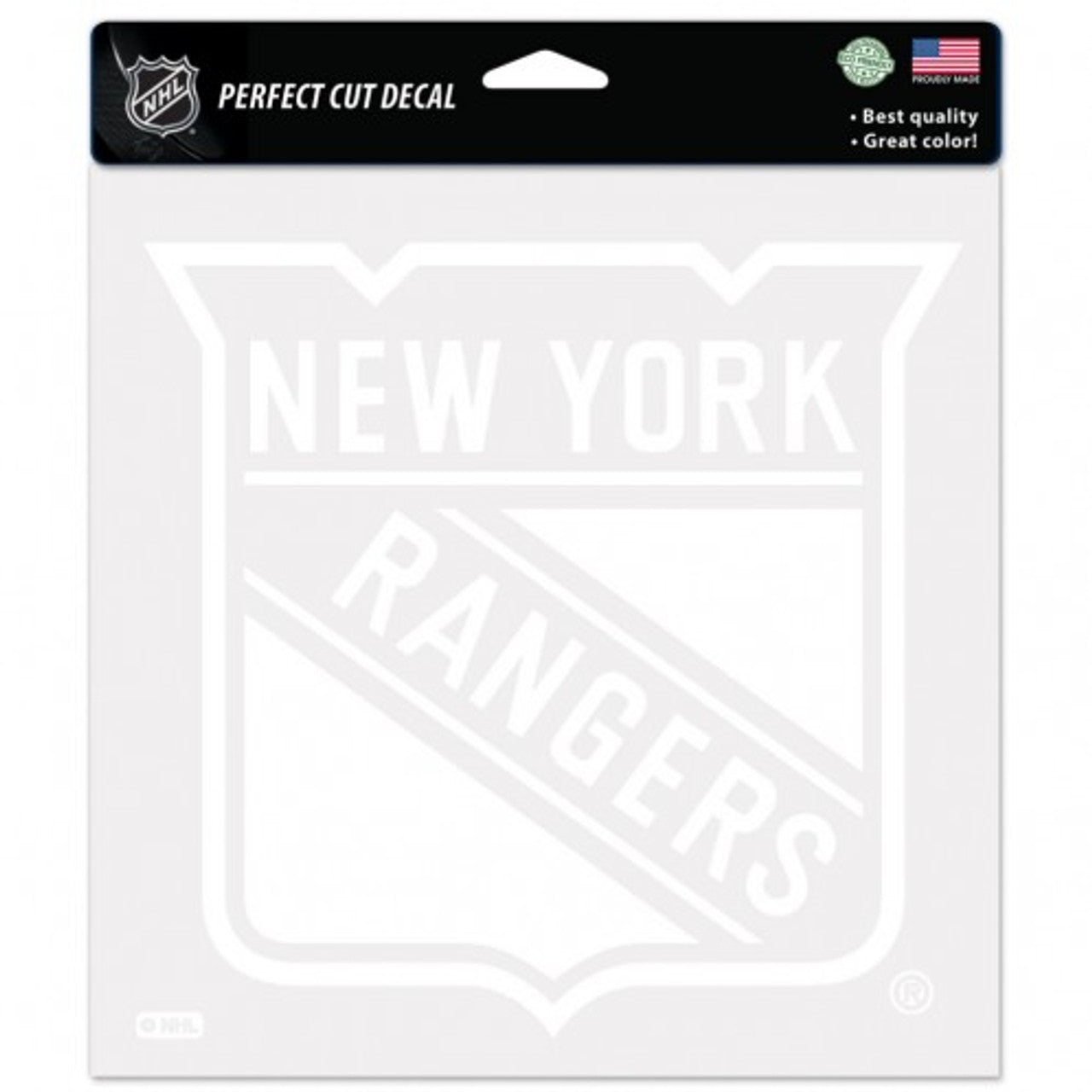 New York Rangers Decal 8x8 Perfect Cut White - Sports Collectibles, Sports Memorabilia, Sports Fan Shop, Sports Gifts