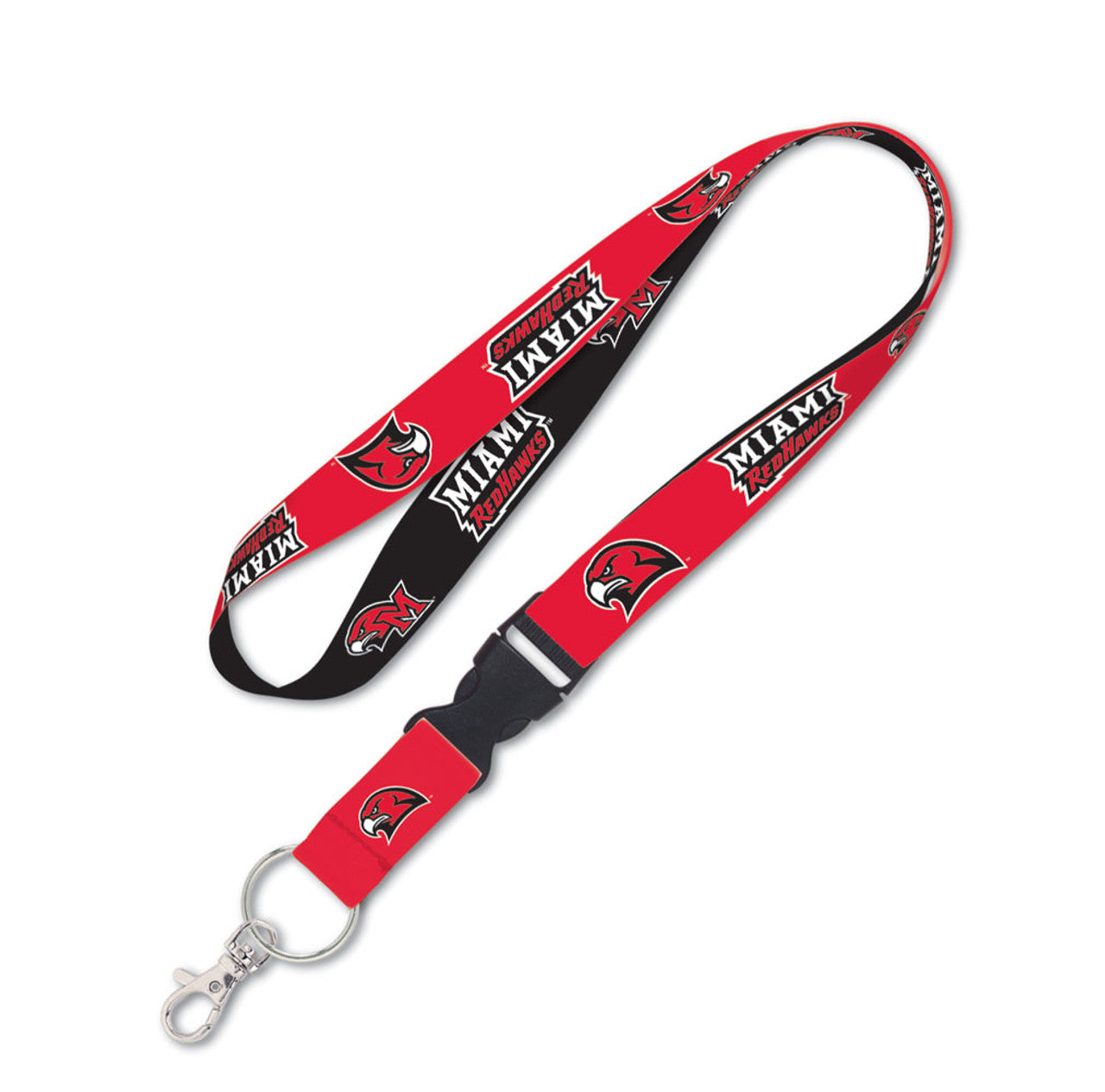 Miami of Ohio Redhawks Lanyard with Detachable Buckle - Special Order - Sports Collectibles, Sports Memorabilia, Sports Fan Shop, Sports Gifts