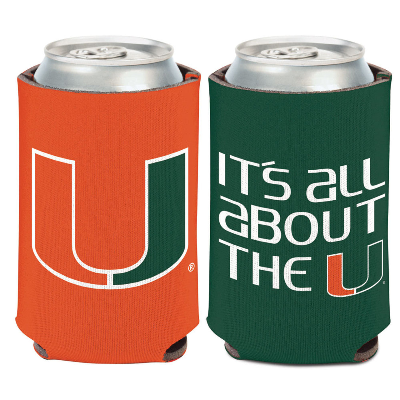 Miami Hurricanes Can Cooler Slogan Design Special Order - Sports Collectibles, Sports Memorabilia, Sports Fan Shop, Sports Gifts