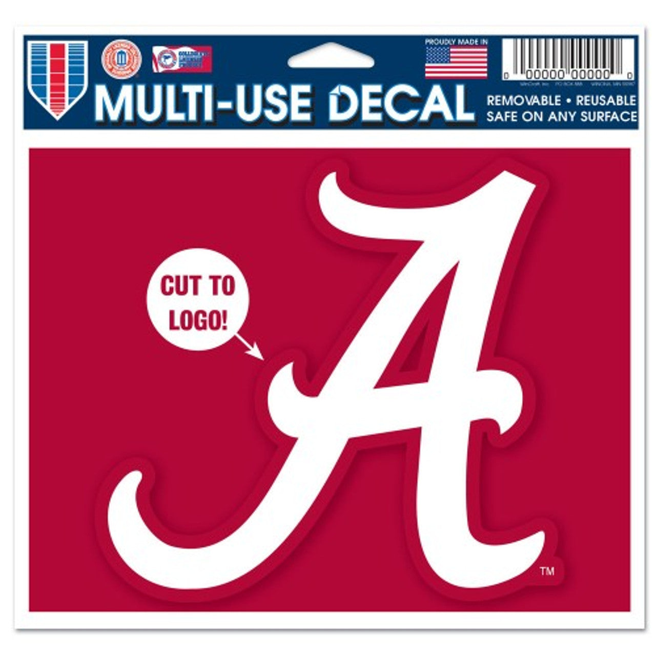 Alabama Crimson Tide Decal 5x6 Multi Use Color Cut to Logo - Special Order - Sports Collectibles, Sports Memorabilia, Sports Fan Shop, Sports Gifts