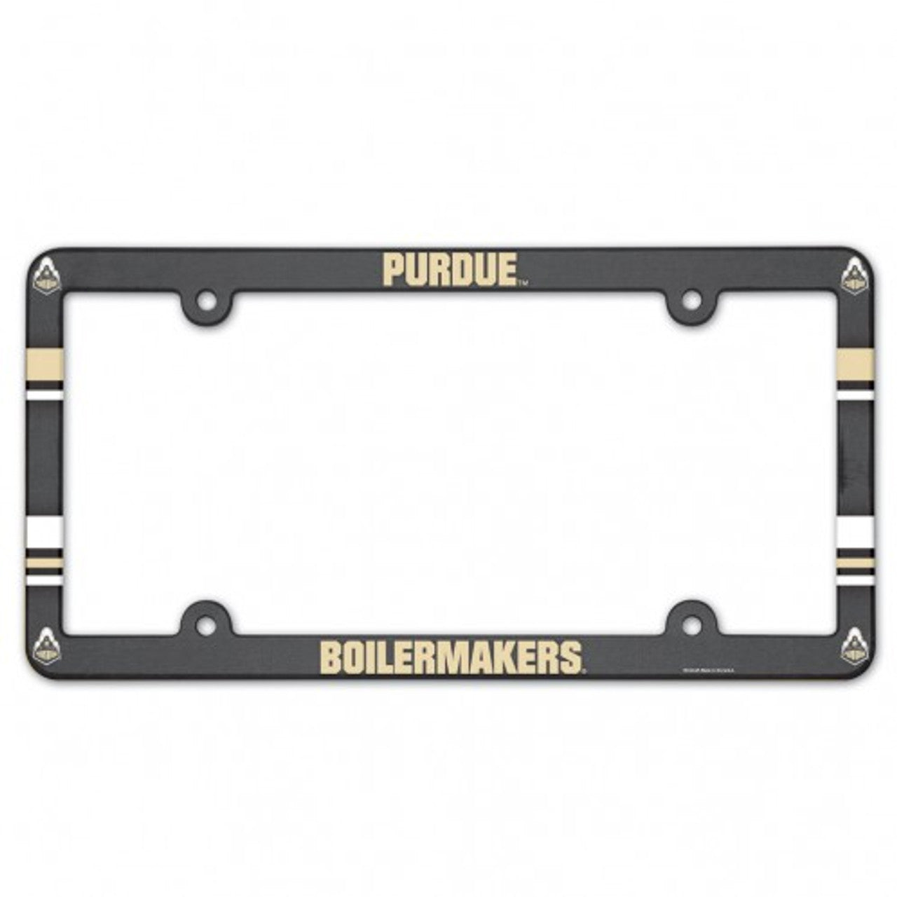 Purdue Boilermakers Plastic Full Color License Plate Frame - Sports Collectibles, Sports Memorabilia, Sports Fan Shop, Sports Gifts