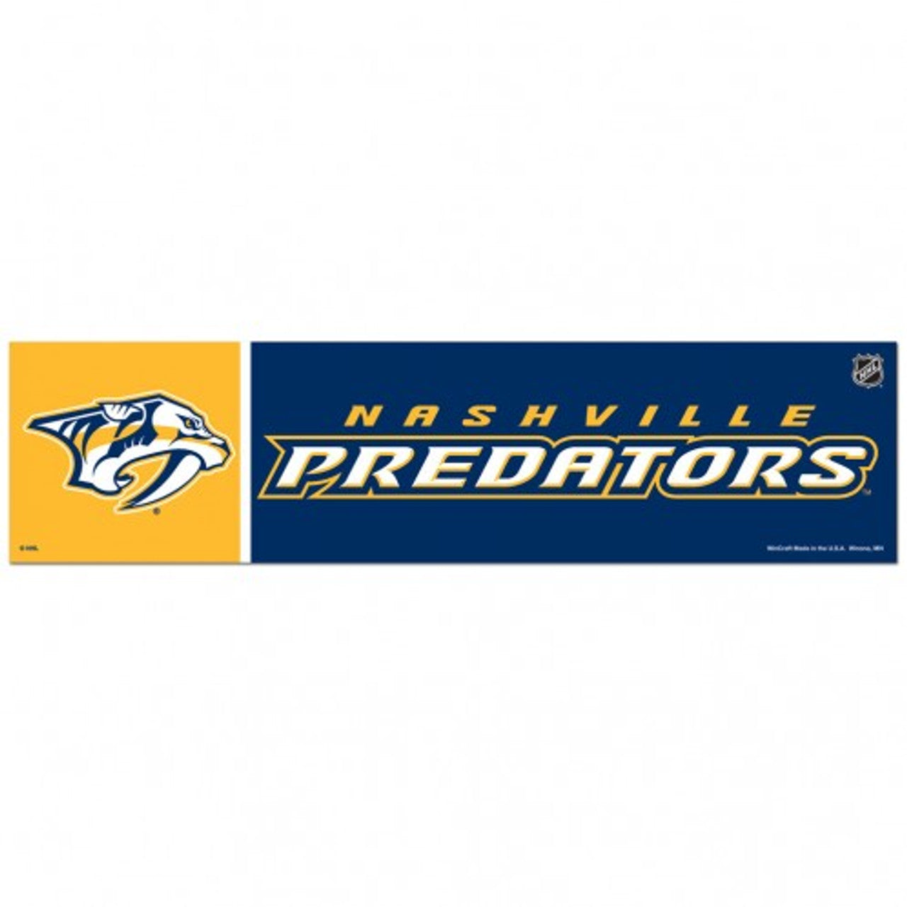 Nashville Predators Decal 3x12 Bumper Strip Style - Sports Collectibles, Sports Memorabilia, Sports Fan Shop, Sports Gifts