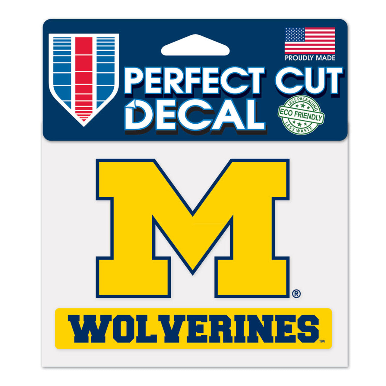 Michigan Wolverines Decal 4.5x5.75 Perfect Cut Color - Sports Collectibles, Sports Memorabilia, Sports Fan Shop, Sports Gifts