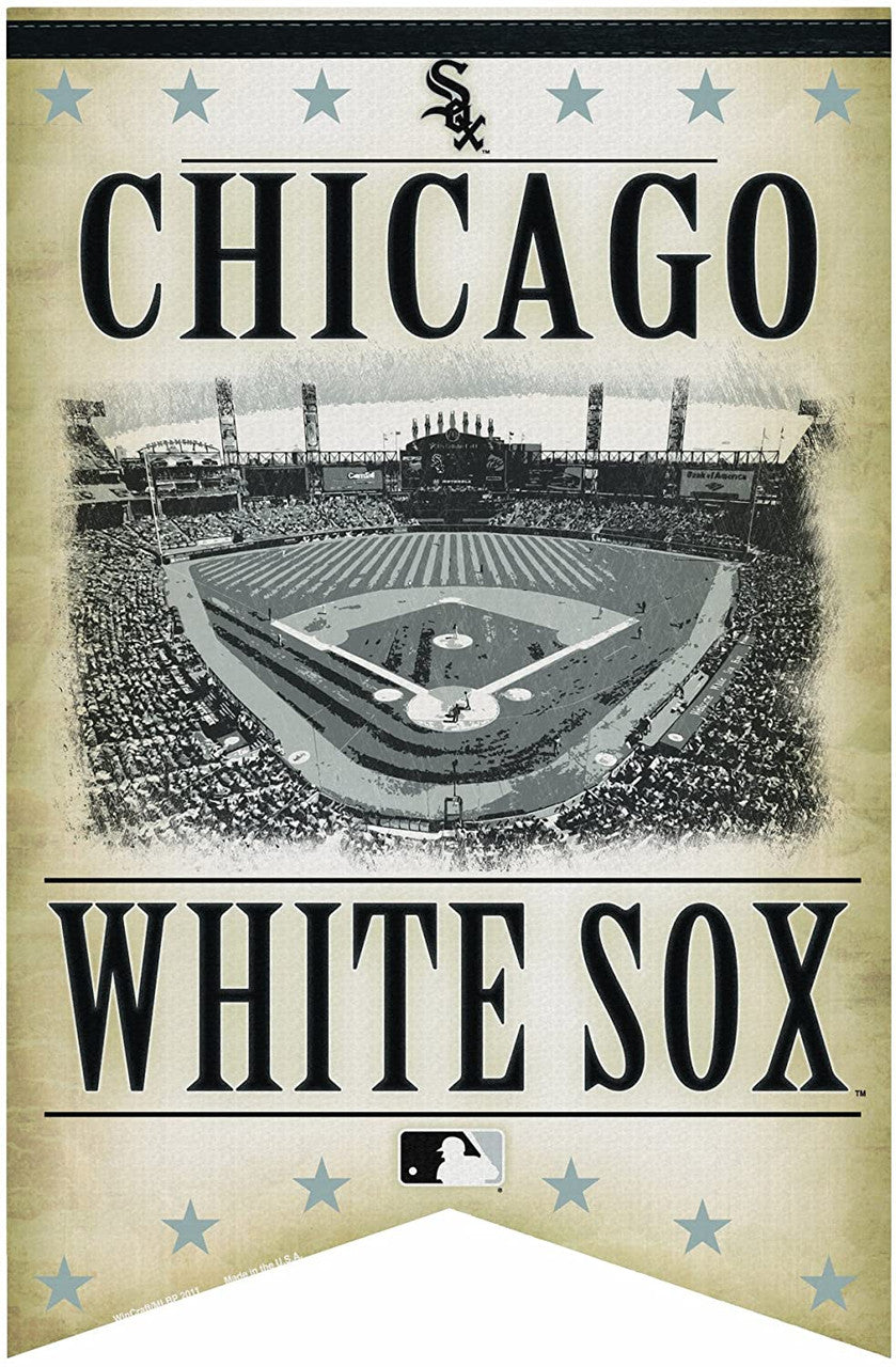 Chicago White Sox Banner 17x26 Pennant Style Premium Felt Stadium Design - Sports Collectibles, Sports Memorabilia, Sports Fan Shop, Sports Gifts