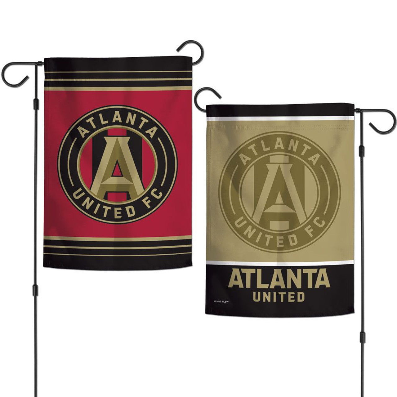 Atlanta United Flag 12x18 Garden Style 2 Sided Special Order - Sports Collectibles, Sports Memorabilia, Sports Fan Shop, Sports Gifts