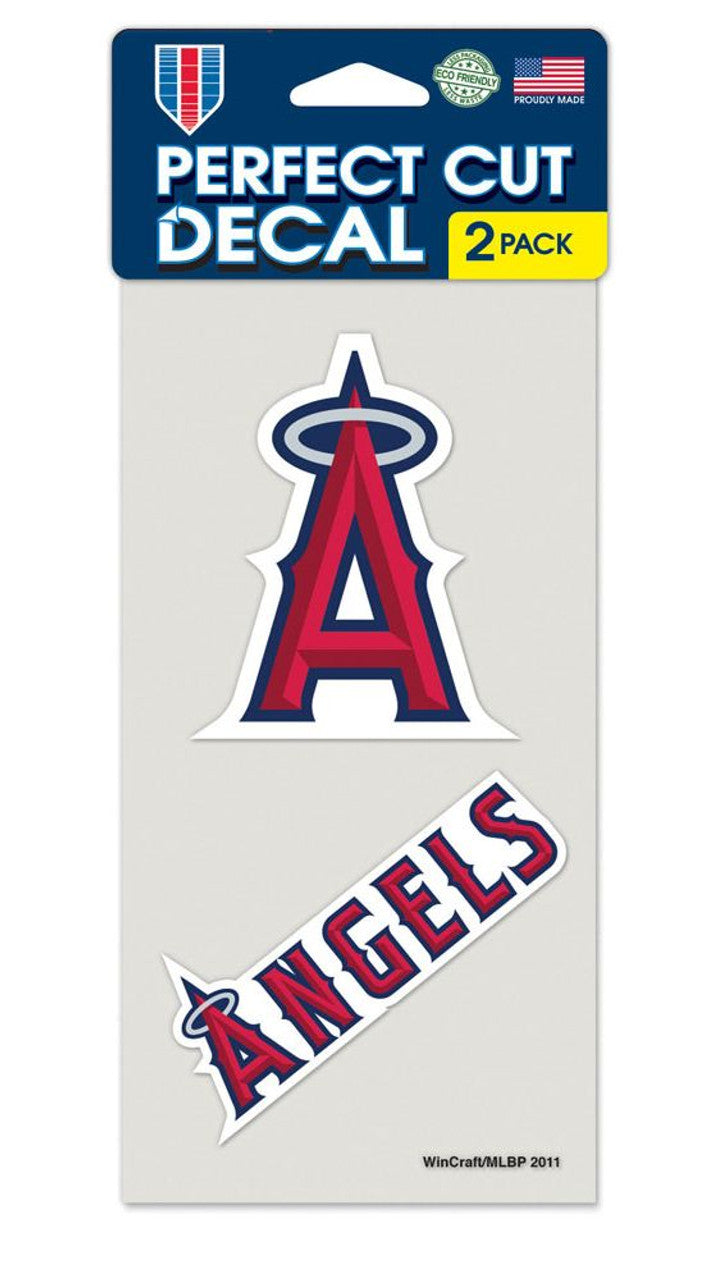 Los Angeles Angels Decal 4x4 Perfect Cut Set of 2 - Sports Collectibles, Sports Memorabilia, Sports Fan Shop, Sports Gifts