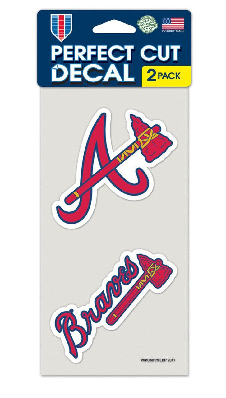 Atlanta Braves Set of 2 Die Cut Decals - Sports Collectibles, Sports Memorabilia, Sports Fan Shop, Sports Gifts