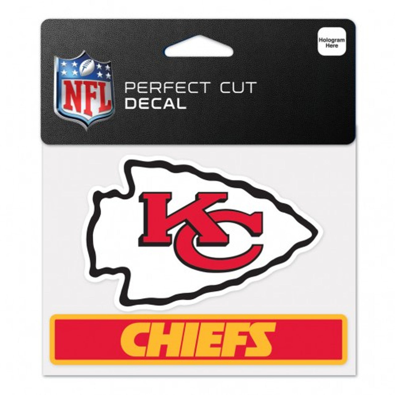 Kansas City Chiefs Decal 4.5x5.75 Perfect Cut Color - Sports Collectibles, Sports Memorabilia, Sports Fan Shop, Sports Gifts