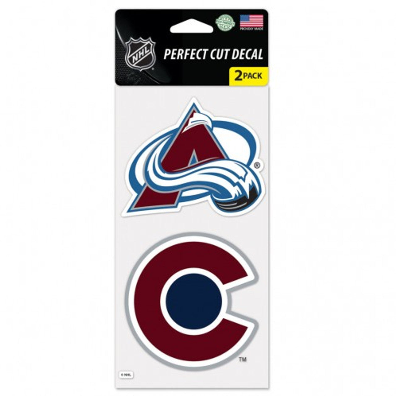Colorado Avalanche Decal 4x4 Perfect Cut Set of 2 - Sports Collectibles, Sports Memorabilia, Sports Fan Shop, Sports Gifts
