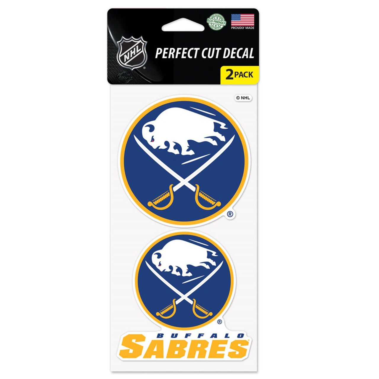 Buffalo Sabres Decal 4x4 Die Cut Set of 2 - Special Order - Sports Collectibles, Sports Memorabilia, Sports Fan Shop, Sports Gifts