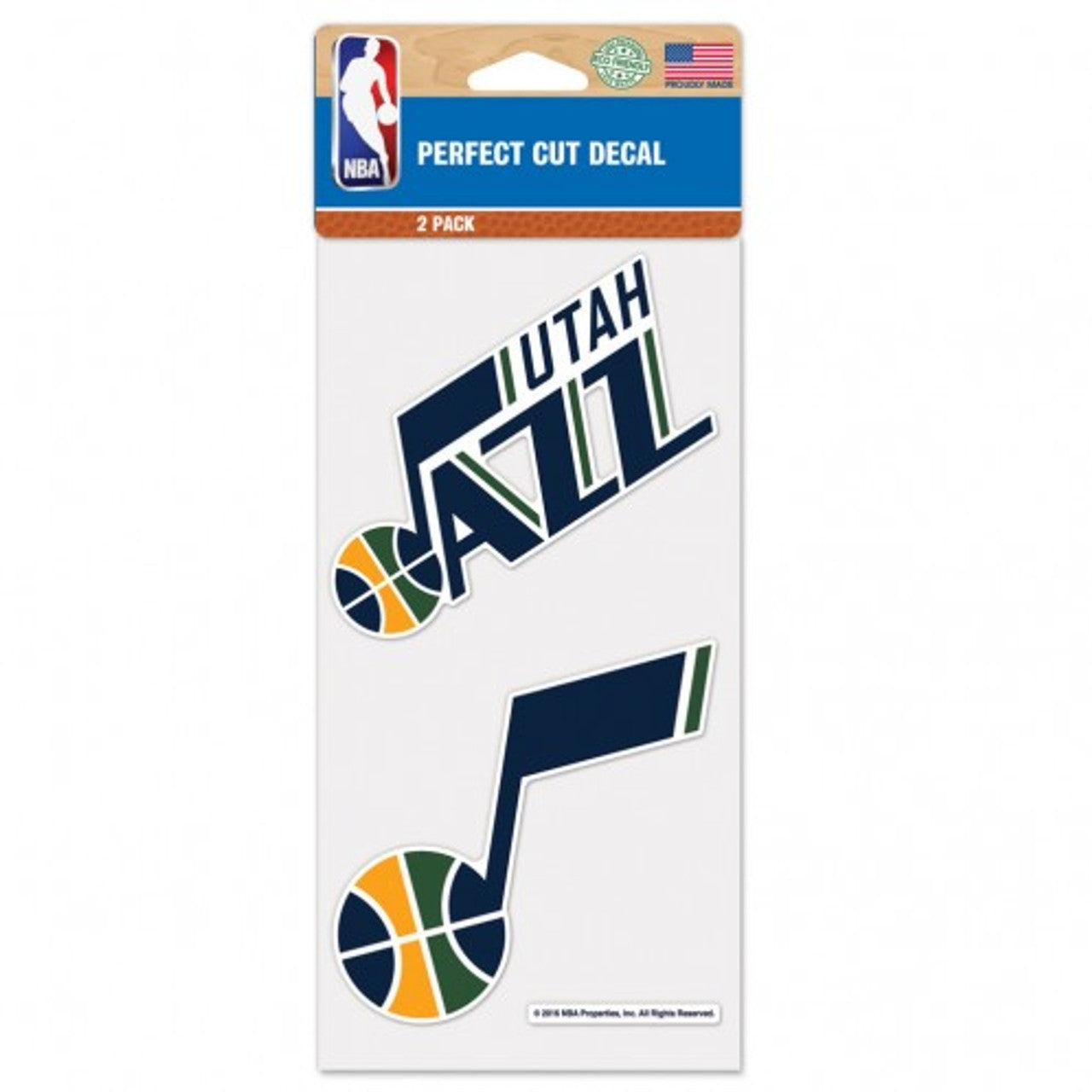 Utah Jazz Decal 4x4 Perfect Cut Set of 2 - Sports Collectibles, Sports Memorabilia, Sports Fan Shop, Sports Gifts