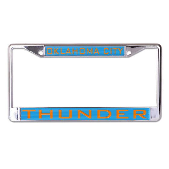 Oklahoma City Thunder License Plate Frame - Inlaid - Special Order - Sports Collectibles, Sports Memorabilia, Sports Fan Shop, Sports Gifts