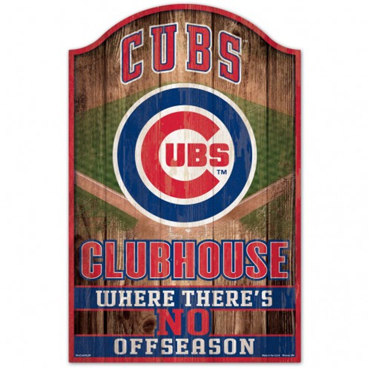 Chicago Cubs Sign 11x17 Wood Fan Cave Design - Sports Collectibles, Sports Memorabilia, Sports Fan Shop, Sports Gifts
