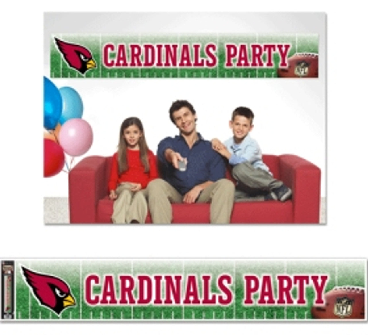 Arizona Cardinals Banner 12x65 Party Style CO - Sports Collectibles, Sports Memorabilia, Sports Fan Shop, Sports Gifts