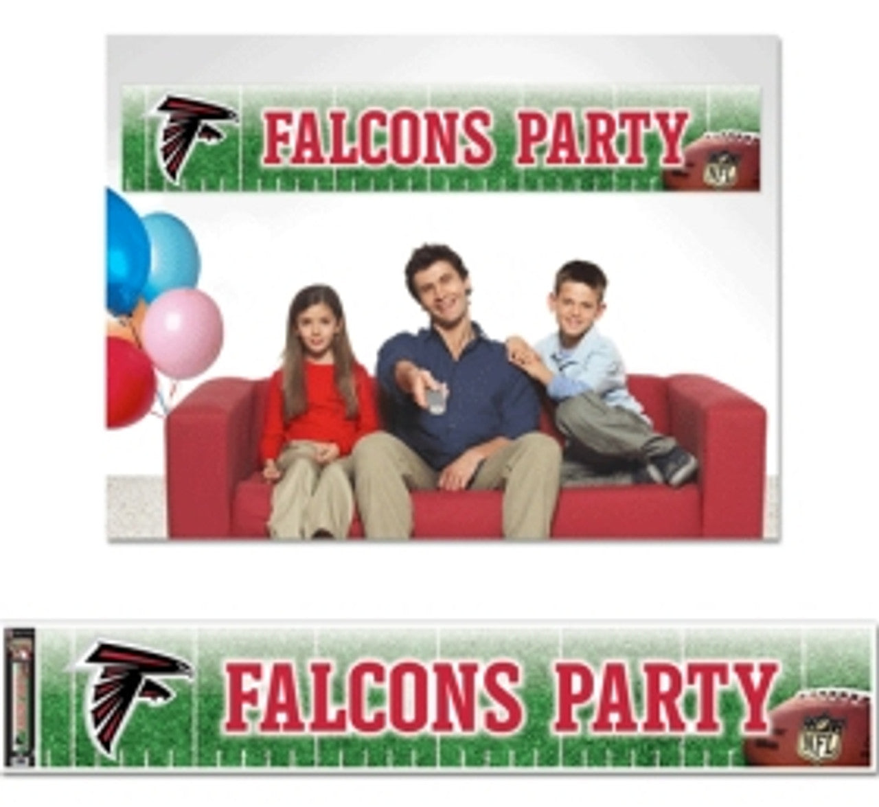 Atlanta Falcons Banner 12x65 Party Style CO - Sports Collectibles, Sports Memorabilia, Sports Fan Shop, Sports Gifts
