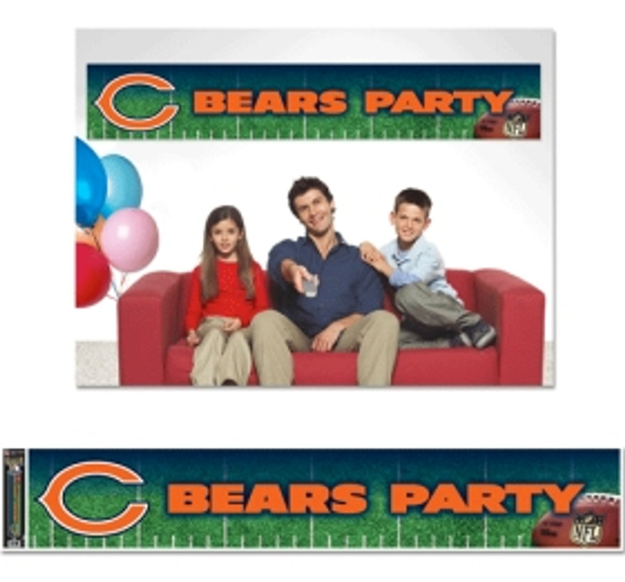 Chicago Bears Banner 12x65 Party Style CO - Sports Collectibles, Sports Memorabilia, Sports Fan Shop, Sports Gifts