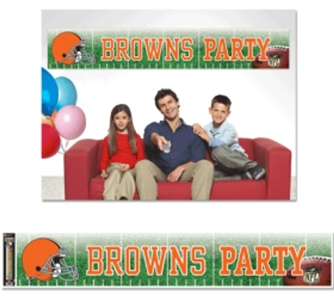 Cleveland Browns Banner 12x65 Party Style CO - Sports Collectibles, Sports Memorabilia, Sports Fan Shop, Sports Gifts