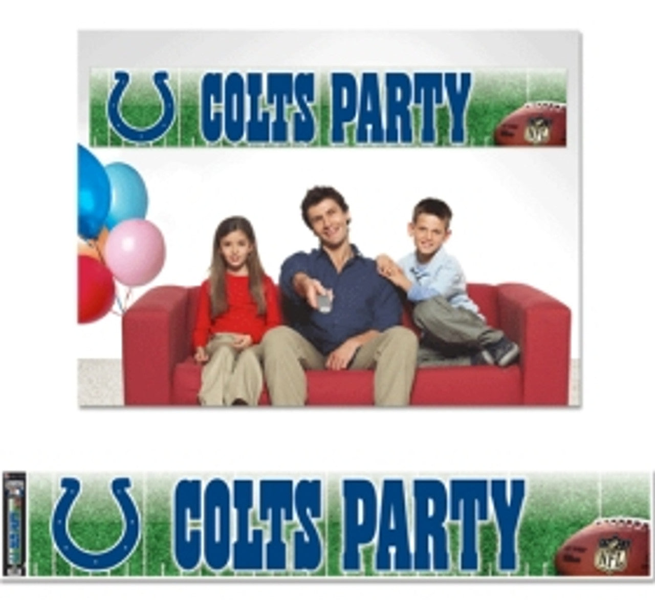 Indianapolis Colts Banner 12x65 Party Style CO - Sports Collectibles, Sports Memorabilia, Sports Fan Shop, Sports Gifts