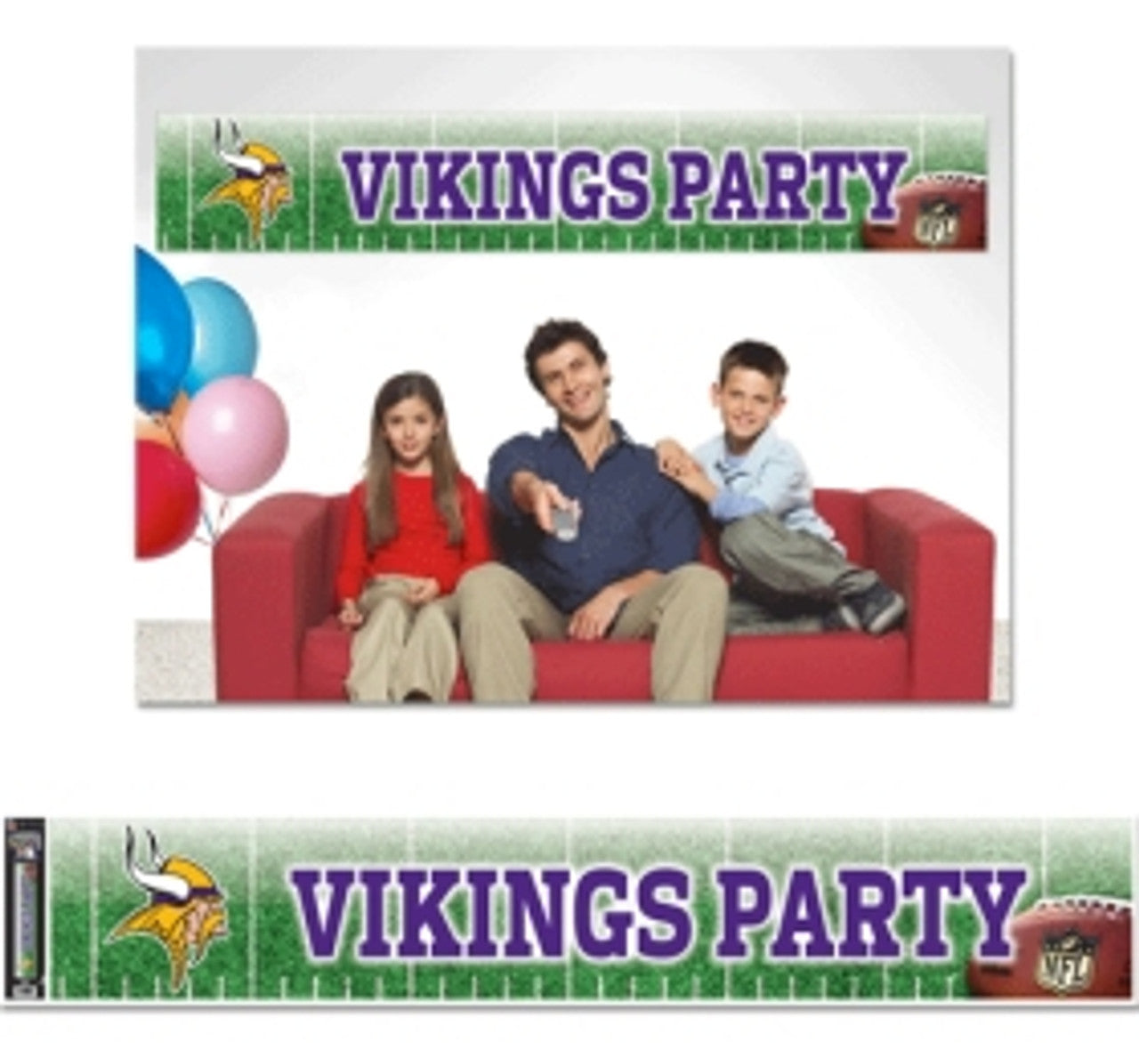 Minnesota Vikings Banner 12x65 Party Style CO - Sports Collectibles, Sports Memorabilia, Sports Fan Shop, Sports Gifts