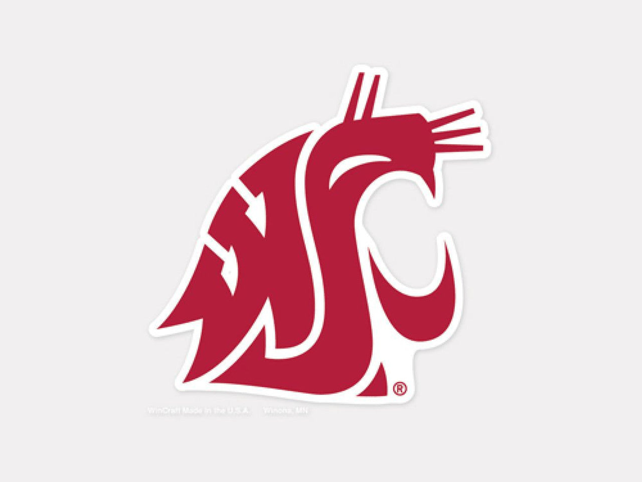 Washington State Cougars Decal 4x4 Perfect Cut Color - Sports Collectibles, Sports Memorabilia, Sports Fan Shop, Sports Gifts