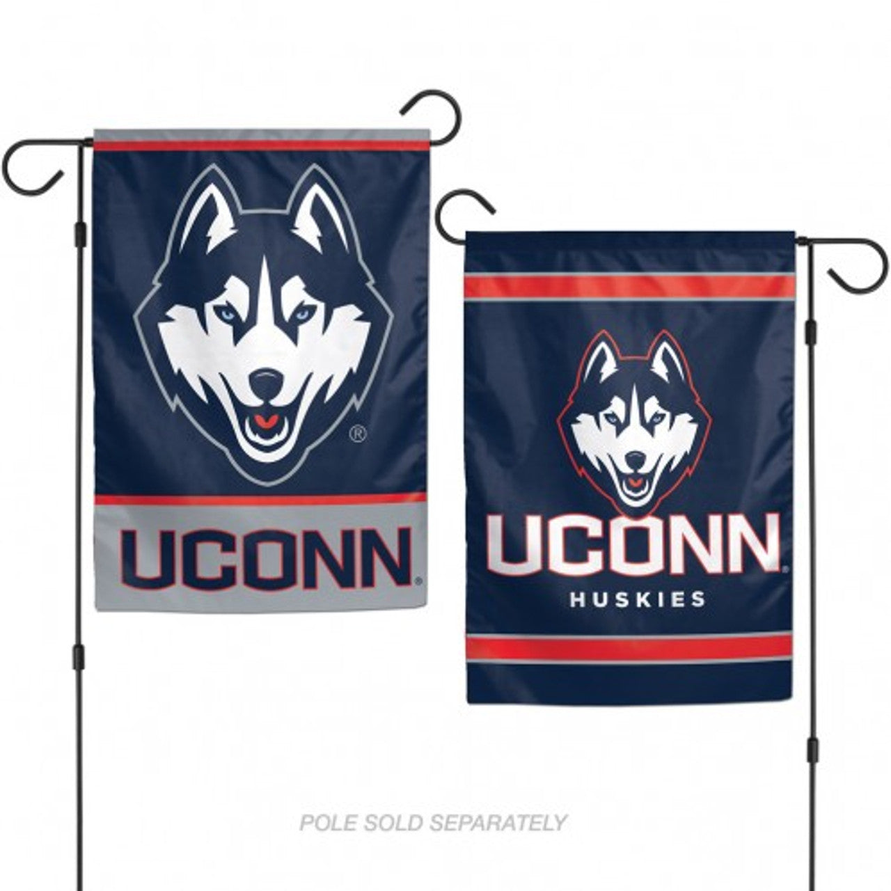 Connecticut Huskies Flag 12x18 Garden Style 2 Sided - Special Order - Sports Collectibles, Sports Memorabilia, Sports Fan Shop, Sports Gifts
