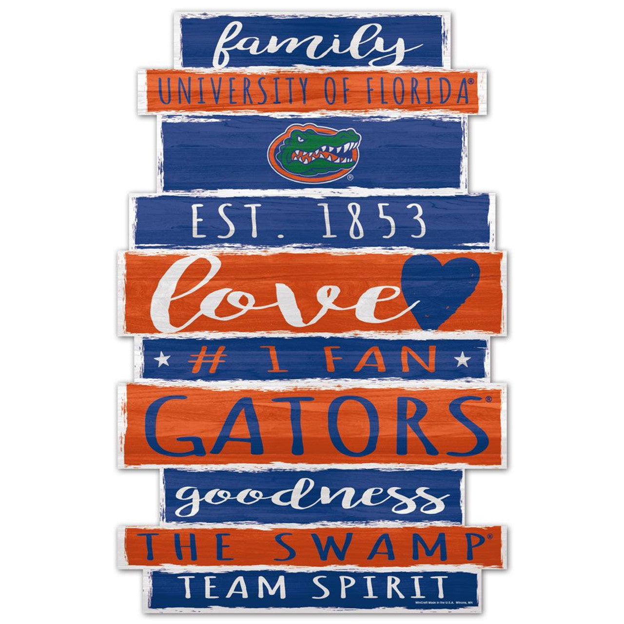 Florida Gators Sign 11x17 Wood Family Word Design - Sports Collectibles, Sports Memorabilia, Sports Fan Shop, Sports Gifts