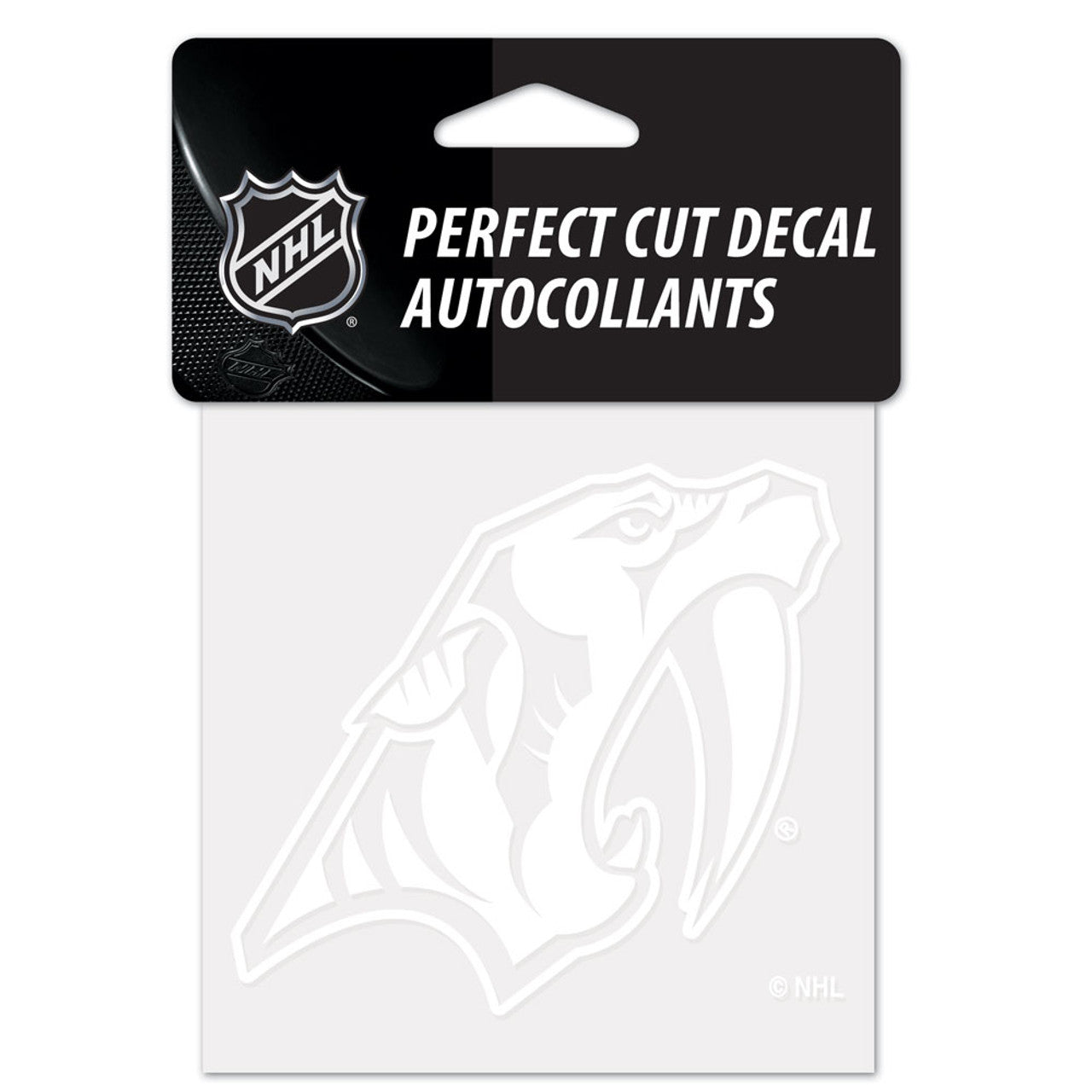 Nashville Predators Decal 4x4 Perfect Cut White - Sports Collectibles, Sports Memorabilia, Sports Fan Shop, Sports Gifts